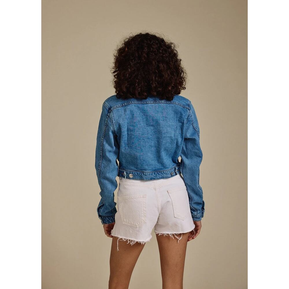 NWT- Anthropologie $198 Edwin MAYA JEAN JACKET Cropped SZ:XS SOLD OUT ON LINE! - Picture 4 of 5